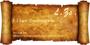 Lilge Zsuzsanna névjegykártya